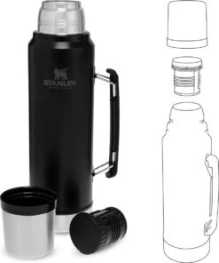 Stanley The Legendary Classic Bottle 1,00L - Thermosfles - Matte Black -Koffiedrank Winkel 1000x1200