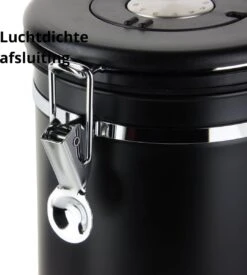 Castagnola Koffie Bewaarbus - Luchtdicht Met CO2 Uitlaat - Voor 600 Gram Koffiebonen - Koffieblik Matzwart Voorraadbussen - Voorraadbus - 1.8L -Koffiedrank Winkel 1077x1200 3