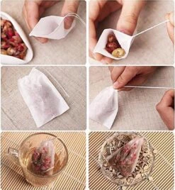 Merkloos 100 Lege Theezakjes - 5 X 7 CM -Koffiedrank Winkel 1106x1200 4