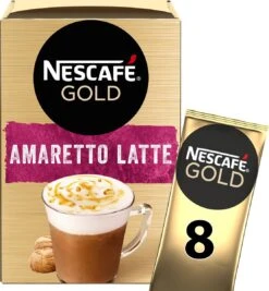 Nescafé Gold Amaretto Latte Oploskoffie - 6 Doosjes à 8 Zakjes -Koffiedrank Winkel 1111x1200 9