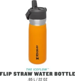 Stanley The IceFlow™ Flip Straw Water Bottle 0,65L - Thermosfles - Saffron -Koffiedrank Winkel 1120x1200