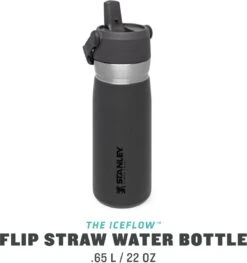 Stanley The IceFlow™ Flip Straw Water Bottle 0,65L - Thermosfles - Charcoal -Koffiedrank Winkel 1128x1200 1