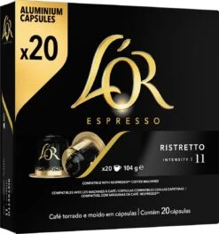 L'OR Espresso Ristretto Koffiecups - Intensiteit 11/12 - 10 X 20 Capsules -Koffiedrank Winkel 1129x1200 1