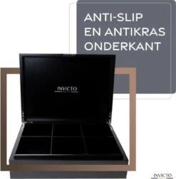 Invicto Products Theedoos 6 Vaks - Ruimte Voor 120 Theezakjes - Bamboe - Anti Slip En Anti Kras - Zwart -Koffiedrank Winkel 1176x1200 2