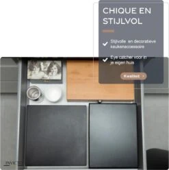 Invicto Products Theedoos 6 Vaks - Ruimte Voor 120 Theezakjes - Bamboe - Anti Slip En Anti Kras - Zwart -Koffiedrank Winkel 1197x1200 1