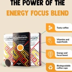 Cupplement Energy/Focus Blend Dark Roast Espresso - 10 Nespresso Koffiecups - Koffie Met Vitamines, Extra Cafeïne En Superfoods - Duurzame Biologische Afbreekbare Koffie Capsules -Koffiedrank Winkel 1198x1200 17