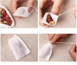 Merkloos Lege Theezakjes | 100 STUKS| 5,5 X 7 Cm Theefilters |Heerlijke Zelfgemaakte Thee | High Tea Party Met Vrienden -Koffiedrank Winkel 1200x1020