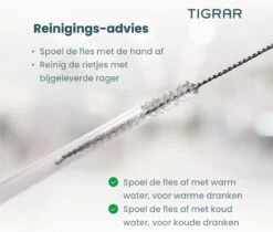 Tigrar - Waterfles - Drinkfles - Thermosfles 1 Liter Dubbelwandig - RVS - (Staal) Blauw - Incl. Extra Dop 3 Rietjes En Reiniger -Koffiedrank Winkel 1200x1022 4