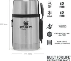 Stanley The Stainless Steel All-in-One Food Jar 0,53L - Thermosfles - Stainless Steel -Koffiedrank Winkel 1200x1035