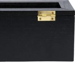 CasaLupo Theedoos Zwart 6-vaks - Met Fluweel - 43 X 9 Cm -Koffiedrank Winkel 1200x1061 1