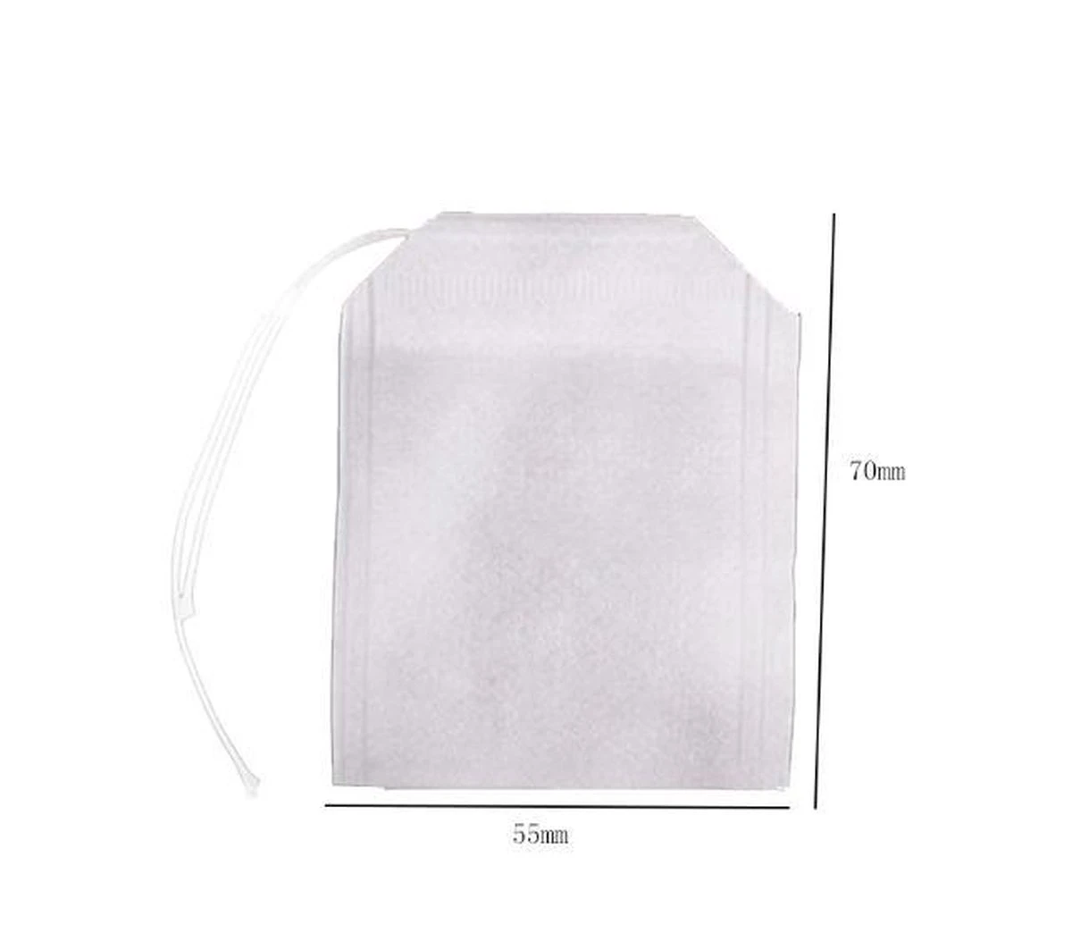 Merkloos Theezakjes - Voor Losse Thee - Leeg - Filter - Zeef - Wit - 50 Stuks - 7 X 5,5CM 3 Merkloos Theezakjes - Voor Losse Thee - Leeg - Filter - Zeef - Wit - 50 Stuks - 7 X 5,5CM - Afbeelding 3