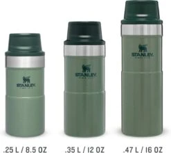 Stanley The Trigger-Action Travel Mug 0,25L - Thermosfles - Hammertone Green -Koffiedrank Winkel 1200x1070