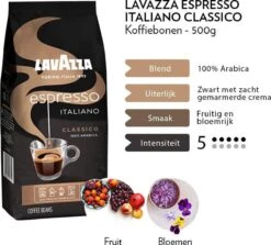 Lavazza Espresso Italiano Classico Koffiebonen - 500 Gram X6 -Koffiedrank Winkel 1200x1082 4