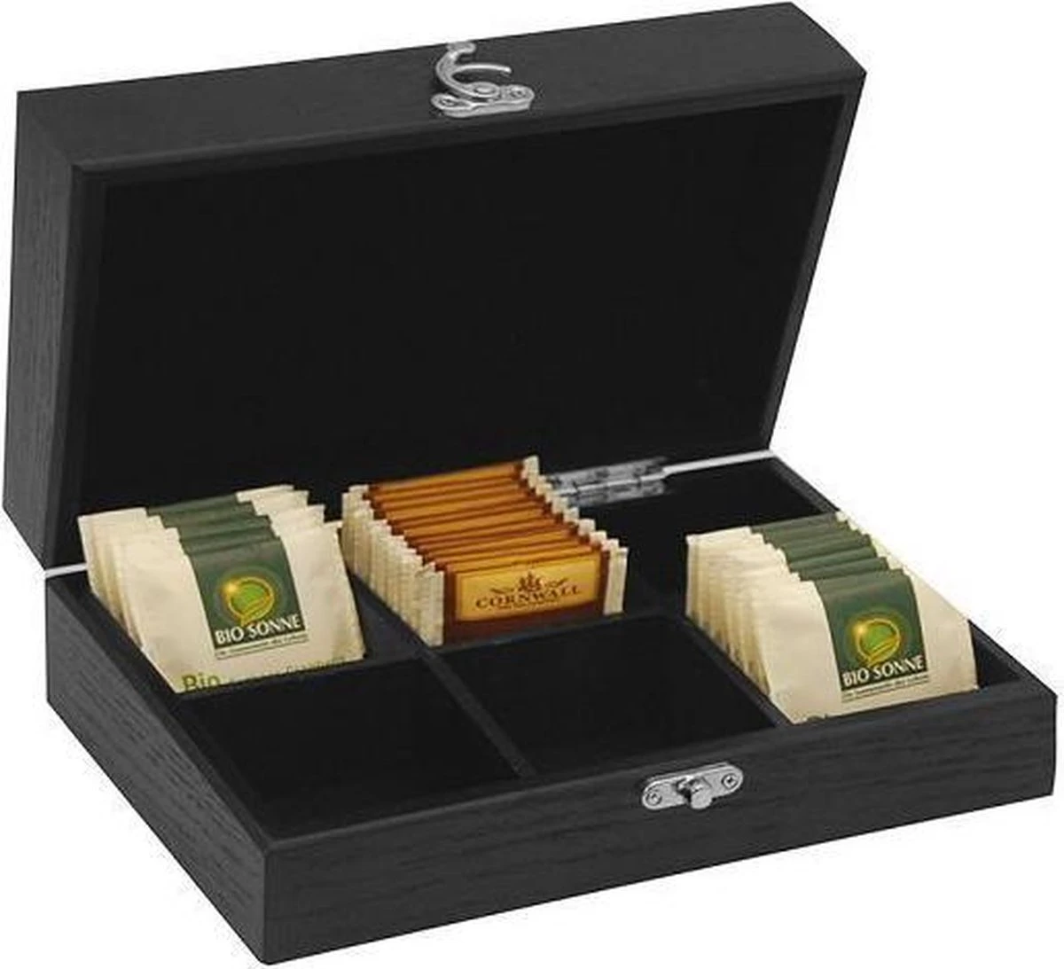 Joe Frex Theebox Beuken - Zwart 1 Joe Frex Theebox Beuken - Zwart