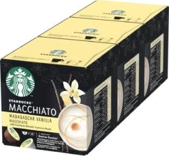Starbucks By Dolce Gusto Capsules Madagascar Vanilla Macchiato- 3 Doosjes à 12 Koffiecups