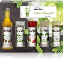 Monin Cadeau 10 Smaken Geschenkverpakking + Cocktailverpakking VOORDEEL PACK 10 Flesjes 5cl -Koffiedrank Winkel 1200x1110 2