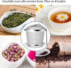 TeaLux 5-Delig RVS Theefilters Set Met Maatlepel En Lekbakjes En Knijper - Theezeef Voor Losse Thee En Kruiden - Tea InfuserStrainer Giftset - Verse Thee FilterZeef Cadeau Pakket - Kruidenbuiltje Ei Met Onderzetters - Geschenkset -Koffiedrank Winkel 1200x1153 1