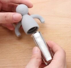 Theemannetjes - Theefilter Voor Losse Thee - Thee Infuser - Thee Zeef - Siliconen - Vaatwasserbestendig - Grijs - 2stuks -Koffiedrank Winkel 1200x1161 3