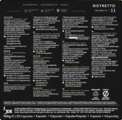 L'OR Espresso Ristretto Koffiecups - Intensiteit 11/12 - 10 X 20 Capsules -Koffiedrank Winkel 1200x1186 4