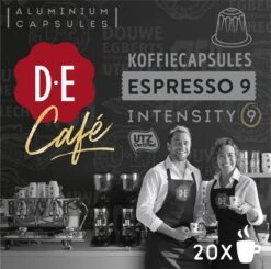 Douwe Egberts D.E Café Espresso Koffiecups - Intensiteit 9/12 - 10 X 20 Capsules -Koffiedrank Winkel 1200x1190 1