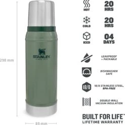 Stanley The Legendary Classic Bottle 0,75L - Thermosfles - Hammertone Green -Koffiedrank Winkel 1200x1196 2