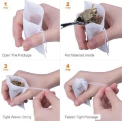 Merkloos 100 Lege Theezakjes - 5 X 7 CM -Koffiedrank Winkel 1200x1196 7