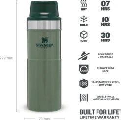 Stanley Trigger-Action Travel Mug 0.47L - Thermosfles - Hammertone Green -Koffiedrank Winkel 1200x1197 3