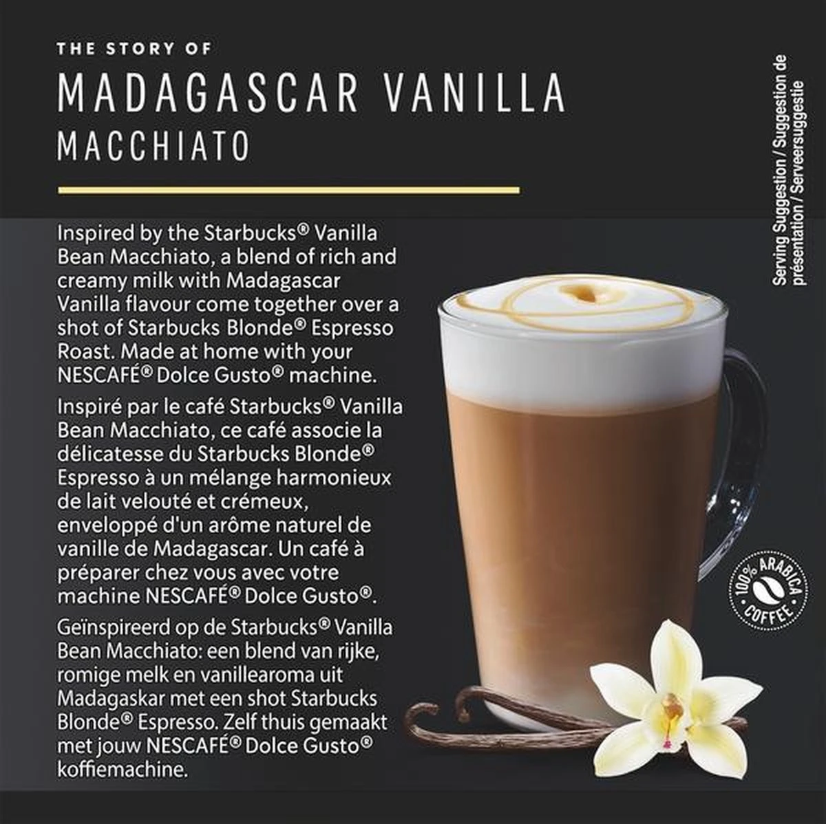 Starbucks By Dolce Gusto Capsules Madagascar Vanilla Macchiato- 3 Doosjes à 12 Koffiecups 4 Starbucks By Dolce Gusto Capsules Madagascar Vanilla Macchiato- 3 Doosjes à 12 Koffiecups - Afbeelding 4