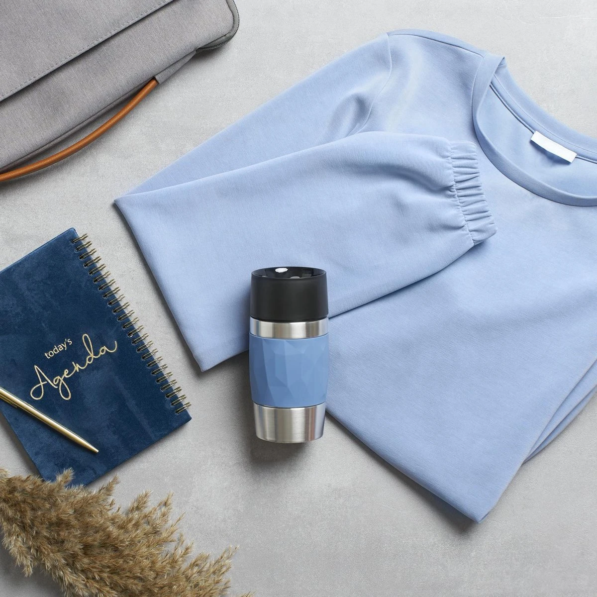 Tefal Compact Travel Mug Compact Thermosfles - 0,3 L - Blauw 3 Tefal Compact Travel Mug Compact Thermosfles - 0,3 L - Blauw - Afbeelding 3