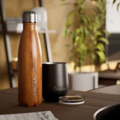 TIGR Cups - Drinkbekers - Thermosbekers - RVS - Set Van 2 - 350ml - Zwart/Rosé Goud -Koffiedrank Winkel 1200x1200 334