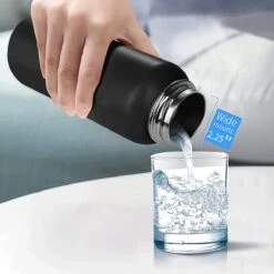 Thermo Master - Thermosfles & Drinkfles - Waterfles - 0,5 Liter - Midnight Black - 3 Doppen -Koffiedrank Winkel 1200x1200 342