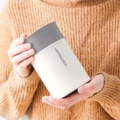 Lock&Lock RVS Thermos Lunchbox - Voedselcontainer - Voedseldrager - Lunchpot - Snackbox - Soepbeker To Go - Warme Maaltijden - Volwassenen - 500ml - Houdt Tot 6 Uur Warm - Lekvrij - Wit -Koffiedrank Winkel 1200x1200 350