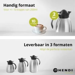 Hendi Thermoskan 2 Liter - Isoleerkan Met Drukknop - Zwart - Ø14,5x(H)26cm 11 Hendi Thermoskan 2 Liter - Isoleerkan Met Drukknop - Zwart - Ø14,5x(H)26cm -Koffiedrank Winkel 1200x1200 397