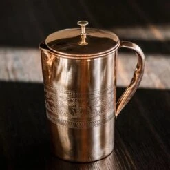 Puur Koperen Kan Bloempatroon - 1,5 Liter -Koffiedrank Winkel 1200x1200 464