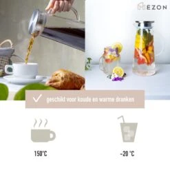 MÊZON® Schenkkan - Glazen Waterkan - Waterkaraf Voor Fruitwater - Multifunctionele Decanteer Karaf - Kan Met Deksel - 1.5L Capaciteit 11 MÊZON® Schenkkan - Glazen Waterkan - Waterkaraf Voor Fruitwater - Multifunctionele Decanteer Karaf - Kan Met Deksel - 1.5L Capaciteit -Koffiedrank Winkel 1200x1200 470