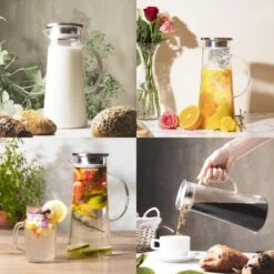 MÊZON® Schenkkan - Glazen Waterkan - Waterkaraf Voor Fruitwater - Multifunctionele Decanteer Karaf - Kan Met Deksel - 1.5L Capaciteit 13 MÊZON® Schenkkan - Glazen Waterkan - Waterkaraf Voor Fruitwater - Multifunctionele Decanteer Karaf - Kan Met Deksel - 1.5L Capaciteit -Koffiedrank Winkel 1200x1200 472