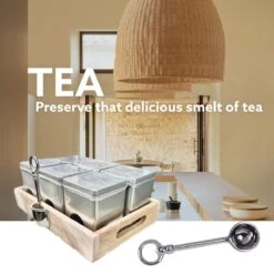 Tea Treasure Plateau Zilver - Losse Thee - Theeblikken - Theedoos- Theeplateau - Maatschep - Theebeleving- Cadeau