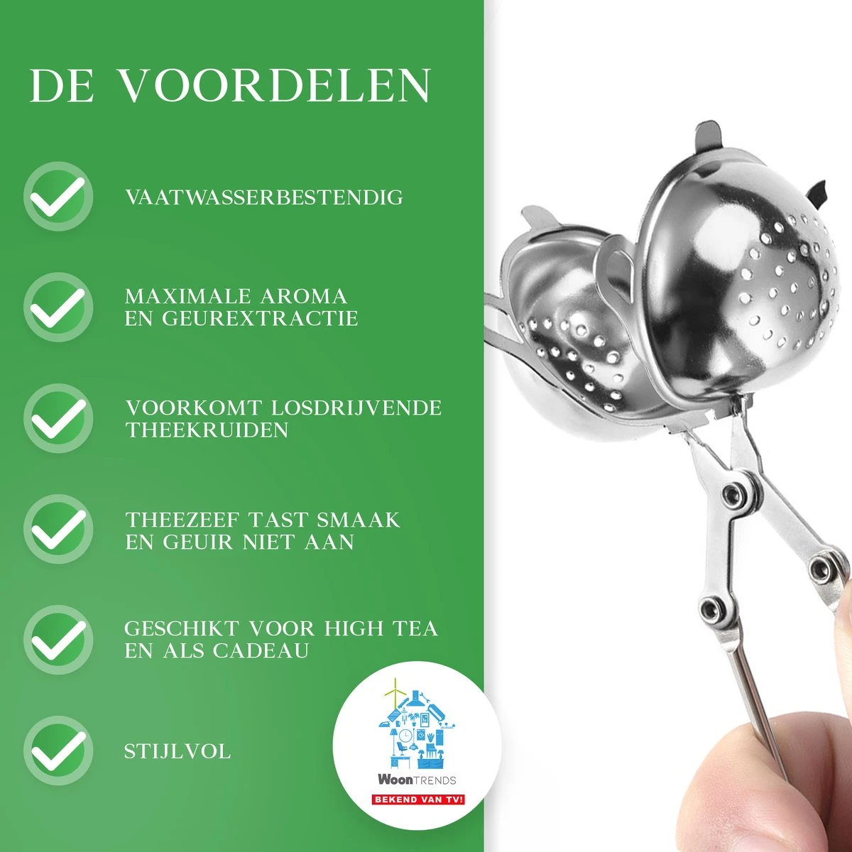 Theezeef Met Handvat Inclusief Lekplaatje - Set Van 3 Stuks - Thee Ei Voor Losse Thee - Theefilter Voor Losse Thee - Thee Infuser 2 Theezeef Met Handvat Inclusief Lekplaatje - Set Van 3 Stuks - Thee Ei Voor Losse Thee - Theefilter Voor Losse Thee - Thee Infuser - Afbeelding 2