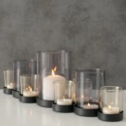 Theelichthouder Zwart Metaal / Glas. Set Van 9 5 Theelichthouder Zwart Metaal / Glas. Set Van 9 -Koffiedrank Winkel 1200x1200 569