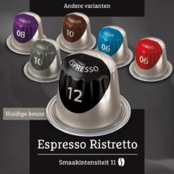 Douwe Egberts Espresso Ristretto (12) - 10 X 20 Koffiecups -Koffiedrank Winkel 1200x1200 688