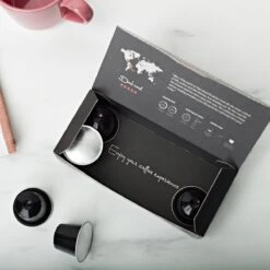 Aroma Club - Nespresso Compatible Capsules (120 St.) - No. 3 Strong George - Intensiteit 5/5 - Espresso - 100% Aluminium Koffiecups -Koffiedrank Winkel 1200x1200 710