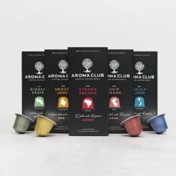 Aroma Club - Nespresso Compatible Capsules (120 St.) - No. 3 Strong George - Intensiteit 5/5 - Espresso - 100% Aluminium Koffiecups -Koffiedrank Winkel 1200x1200 711