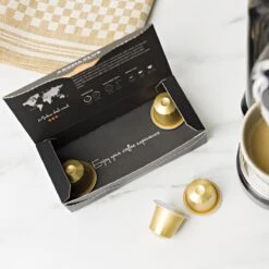 Aroma Club - Nespresso Compatible Capsules (120 St.) - No. 2 Smooth James - Intensiteit 3/5 - Espresso & Lungo - 100% Aluminium Koffiecups -Koffiedrank Winkel 1200x1200 726