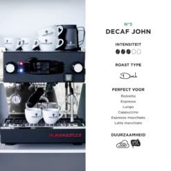 Aroma Club - Cafeïnevrije Koffiebonen 1KG - No. 5 Decaf John - Koffie Intensiteit 3/5 -Koffiedrank Winkel 1200x1200 814