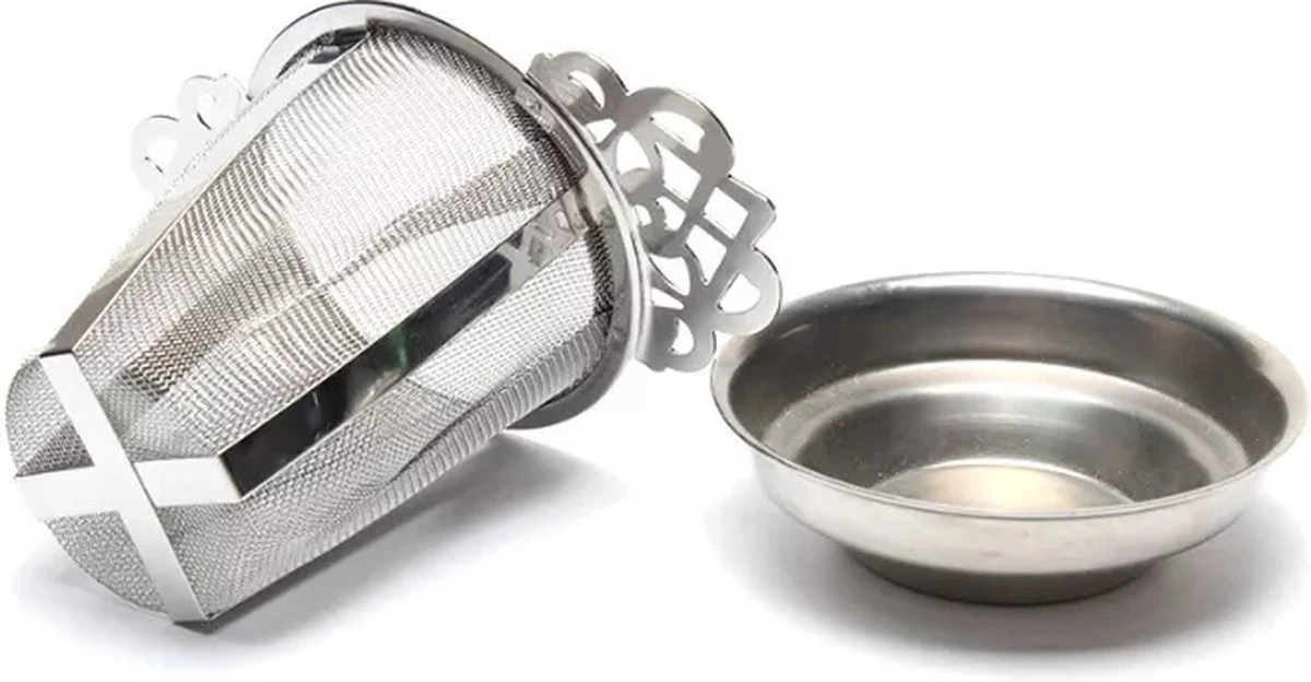 Merkloos ARELO Theezeef Met Uitlekschaaltje - RVS - 2 Stuks 6 Merkloos ARELO Theezeef Met Uitlekschaaltje - RVS - 2 Stuks - Afbeelding 6