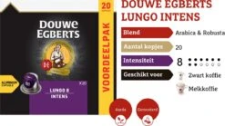 Douwe Egberts Lungo Intens Koffiecups - Intensiteit 8/12 - 10 X 20 Capsules -Koffiedrank Winkel 1200x673 9