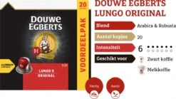 Douwe Egberts Lungo Original Koffiecups - Intensiteit 6/12 - 10 X 20 Capsules -Koffiedrank Winkel 1200x674 5