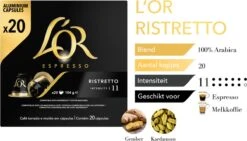 L'OR Espresso Ristretto Koffiecups - Intensiteit 11/12 - 10 X 20 Capsules -Koffiedrank Winkel 1200x685 8