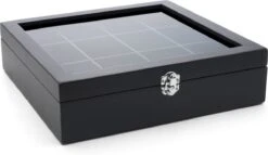 Bredemeijer - Theedoos 12-vaks Venster Bamboe Zwart -Koffiedrank Winkel 1200x696 1