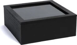 Theedoos Zwart 9-vaks - Met Fluweel - 23 X 23 Cm -Koffiedrank Winkel 1200x710 4